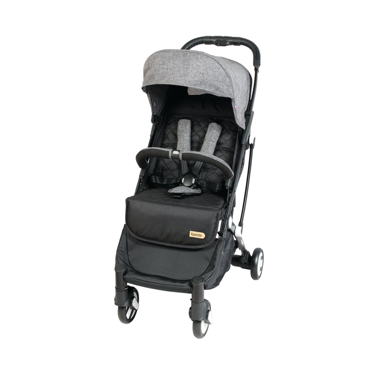 Squizz 3 Compact Stroller Grey Canopy-Black Frame