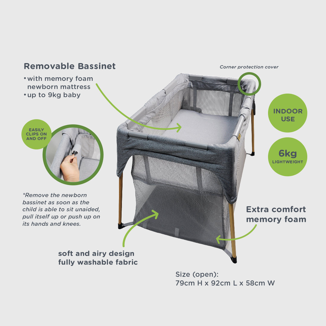 Baby crib best sale and playpen